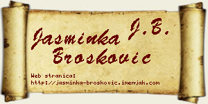 Jasminka Brošković vizit kartica